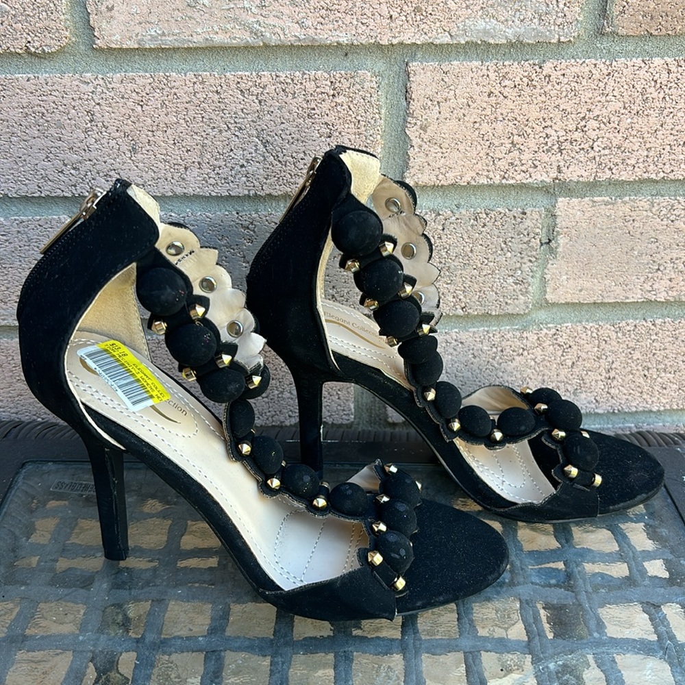 Black and Gold Heels.